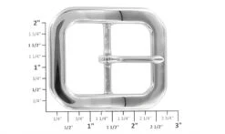 B9312 1 1/2" Nickel Plate, Center Bar Buckle, Solid Brass-LL -Buckleguy B9312 1I NP LL 59626.1563904069
