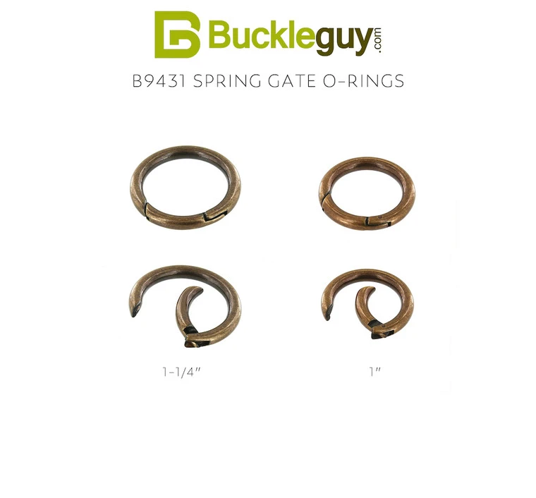 B9431 Antique Brass, Spring Gate O-Ring, Solid Brass-LL, Multiple Sizes 4 B9431 Antique Brass, Spring Gate O-Ring, Solid Brass-LL, Multiple Sizes - Image 2
