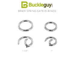 B9431 Nickel Plate, Spring Gate O-Ring, Solid Brass-LL, Multiple Sizes 5 B9431 Nickel Plate, Spring Gate O-Ring, Solid Brass-LL, Multiple Sizes -Buckleguy B9431 Combined Swatch NP 88504.1698170274