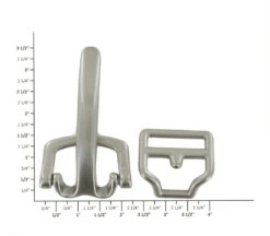 B9571 1 1/4" Nickel Matte, Collar Fastener, Solid Brass-LL -Buckleguy B9571 0A NMR2 LL O 92495.1584565369