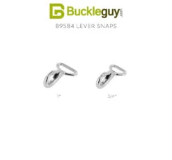B9584 Nickel Plate, Lever Snap, Solid Brass-LL, Multiple Sizes -Buckleguy B9584 Combined Swatch NP 70749.1705354931