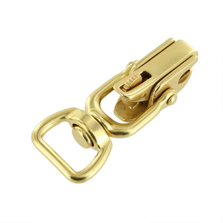 B9570 3/4" Natural Brass, Swivel Snap W/ Locking Jaw, Solid Brass-LL 5 B9570 3/4" Natural Brass, Swivel Snap W/ Locking Jaw, Solid Brass-LL - Image 3