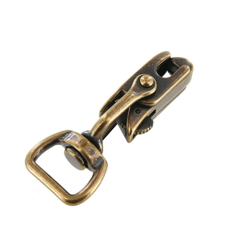 B9570 3/4" Antique Brass, Swivel Snap W/ Locking Jaw, Solid Brass-LL 6 B9570 3/4" Antique Brass, Swivel Snap W/ Locking Jaw, Solid Brass-LL - Image 4