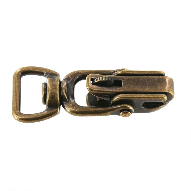 B9570 3/4" Antique Brass, Swivel Snap W/ Locking Jaw, Solid Brass-LL 4 B9570 3/4" Antique Brass, Swivel Snap W/ Locking Jaw, Solid Brass-LL - Image 2
