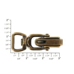 B9570 3/4" Antique Brass, Swivel Snap W/ Locking Jaw, Solid Brass-LL 17 B9570 3/4" Antique Brass, Swivel Snap W/ Locking Jaw, Solid Brass-LL -Buckleguy B9750 DOEB LL O 61996.1584630684