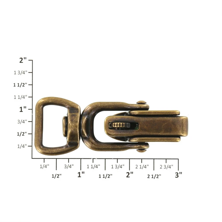 B9570 3/4" Antique Brass, Swivel Snap W/ Locking Jaw, Solid Brass-LL 10 B9570 3/4" Antique Brass, Swivel Snap W/ Locking Jaw, Solid Brass-LL - Image 8