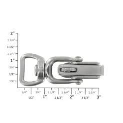 B9570 3/4" Nickel Matte, Swivel Snap W/ Locking Jaw, Solid Brass-LL -Buckleguy B9750 NMR2 LL O 64073.1584630601