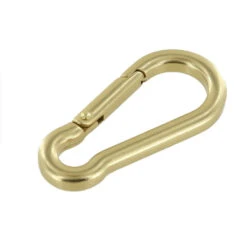 B9757 Natural Brass, Carabiner, Solid Brass-LL -Buckleguy B9757 0A BOCR2 LL04 39759.1620678785