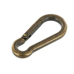 B9757 Antique Brass, Carabiner, Solid Brass-LL -Buckleguy B9757 0A DOEB LL04 83064.1620678770
