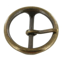 B9779 1 1/2" Antique Brass, O-Ring Center Bar Buckle, Solid Brass-LL -Buckleguy B9779 1I DOEB LL03 18663.1620678838