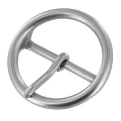 B9779 1 1/2" Nickel Matte, O-Ring Center Bar Buckle, Solid Brass-LL