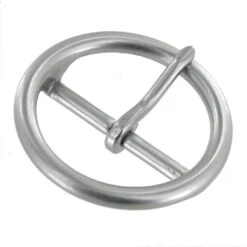 B9779 1 1/2" Nickel Matte, O-Ring Center Bar Buckle, Solid Brass-LL -Buckleguy B9779 1I NMR2 LL04 23767.1620678886