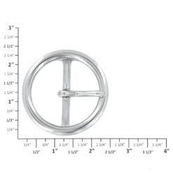 B9779 1 1/2" Nickel Plate, O-Ring Center Bar Buckle, Solid Brass-LL -Buckleguy B9779 1I NP LL01 93295.1620678869