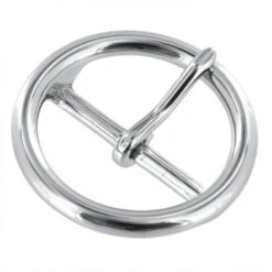 B9779 1 1/2" Nickel Plate, O-Ring Center Bar Buckle, Solid Brass-LL -Buckleguy B9779 1I NP LL02 54317.1620678864