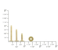 BRB14 #14 Brass Rivets W/ Burrs, Solid Brass (100 Sets Per Bag) -Buckleguy BRB14 OH 65182.1611775224