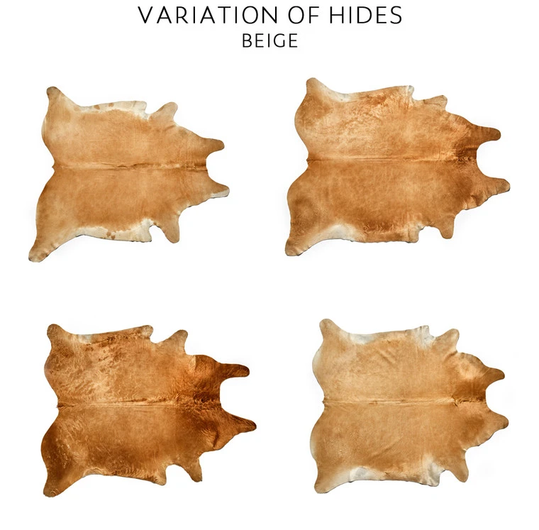 Hair On Hide Leather, Panel, Beige 4 Hair On Hide Leather, Panel, Beige - Image 2