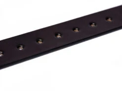 Wickett & Craig Finished Leather Belt, English Bridle, Black -Buckleguy Black painted edge leather belt DIY 61612.1701794687