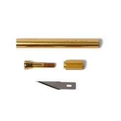 Corter Knife Blade Holder, Solid Brass 8 Corter Knife Blade Holder, Solid Brass -Buckleguy Brass Exacto Blade Knife 60043.1683914828