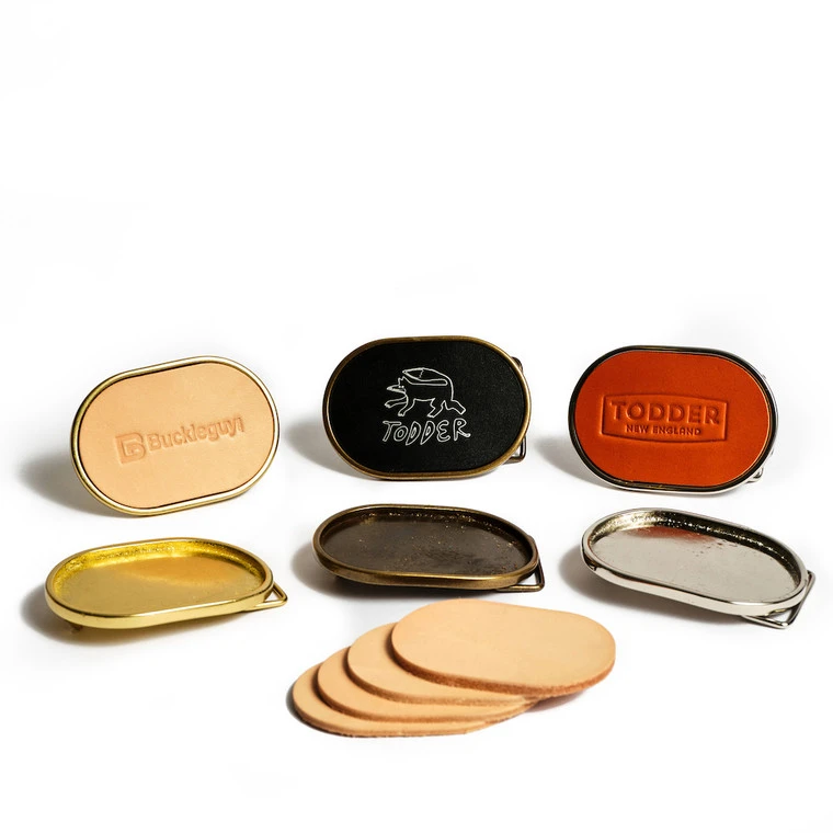 C5344 1 1/2" Natural Brass, Leather Plaque Buckle, Solid Brass-LL 5 C5344 1 1/2" Natural Brass, Leather Plaque Buckle, Solid Brass-LL - Image 3