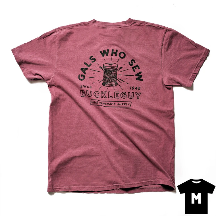 T-Shirt, Buckleguy "Gals Who Sew" Short Sleeve, Berry, Medium 3 T-Shirt, Buckleguy "Gals Who Sew" Short Sleeve, Berry, Medium
