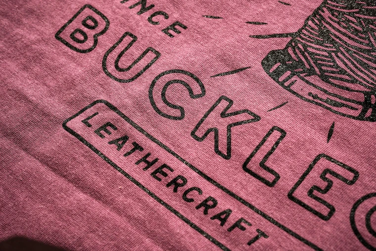 T-Shirt, Buckleguy "Gals Who Sew" Short Sleeve, Berry, Large 6 T-Shirt, Buckleguy "Gals Who Sew" Short Sleeve, Berry, Large - Image 4