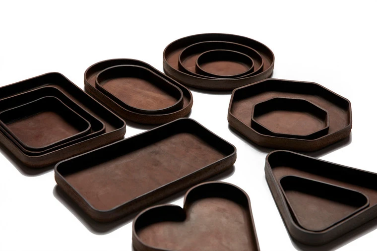 Leather Wet Mold DIY, Triangle 7" X 6.5" Leather Tray, 3 Pc Set 12 Leather Wet Mold DIY, Triangle 7" X 6.5" Leather Tray, 3 Pc Set - Image 10