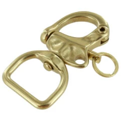 C5102 1" Natural Brass, Quick Release Snap Shackle, Flat Base, W/ 1/2" B2020 Key Ring, Solid Brass 12 C5102 1" Natural Brass, Quick Release Snap Shackle, Flat Base, W/ 1/2" B2020 Key Ring, Solid Brass -Buckleguy C5102 1A BOCR2 LL2 41503.1677164639