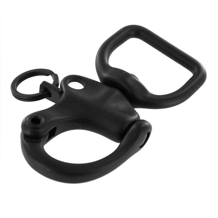 C5102 1" PVD Black Matte, Quick Release Snap Shackle, Flat Base, W/ 1/2" B2020 Key Ring, Solid Brass 5 C5102 1" PVD Black Matte, Quick Release Snap Shackle, Flat Base, W/ 1/2" B2020 Key Ring, Solid Brass - Image 3