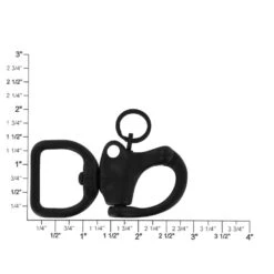 C5102 1" PVD Black Matte, Quick Release Snap Shackle, Flat Base, W/ 1/2" B2020 Key Ring, Solid Brass 13 C5102 1" PVD Black Matte, Quick Release Snap Shackle, Flat Base, W/ 1/2" B2020 Key Ring, Solid Brass -Buckleguy C5102 1A PVDBM LL5 27784.1673452607
