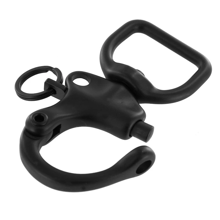 C5102 1" PVD Black Matte, Quick Release Snap Shackle, Flat Base, W/ 1/2" B2020 Key Ring, Solid Brass 6 C5102 1" PVD Black Matte, Quick Release Snap Shackle, Flat Base, W/ 1/2" B2020 Key Ring, Solid Brass - Image 4