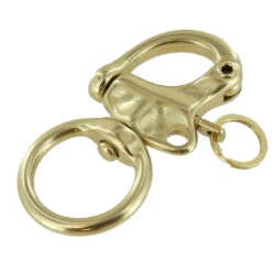 C5103 1" Natural Brass, Quick Release Snap Shackle, Round Base, W/ 1/2" B2020 Key Ring, Solid Brass 12 C5103 1" Natural Brass, Quick Release Snap Shackle, Round Base, W/ 1/2" B2020 Key Ring, Solid Brass -Buckleguy C5103 1A BOCR2 LL2 21563.1677164697