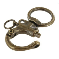 C5103 1" Antique Brass, Quick Release Snap Shackle, Round Base, W/ 1/2" B2020 Key Ring, Solid Brass 11 C5103 1" Antique Brass, Quick Release Snap Shackle, Round Base, W/ 1/2" B2020 Key Ring, Solid Brass -Buckleguy C5103 1A DOEB LL3 95114.1673452767