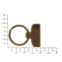 C5203 Antique Brass, Key Fob, Zinc, Multiple Sizes -Buckleguy C5203 1e DOEB LL4 40346.1666705167