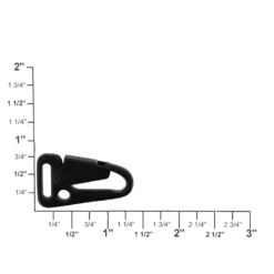 C5204 1/2" Black Matte, Sling Lever Snap, Solid Brass-LL -Buckleguy C5204 0I PVDBM LL1 38299.1666705839