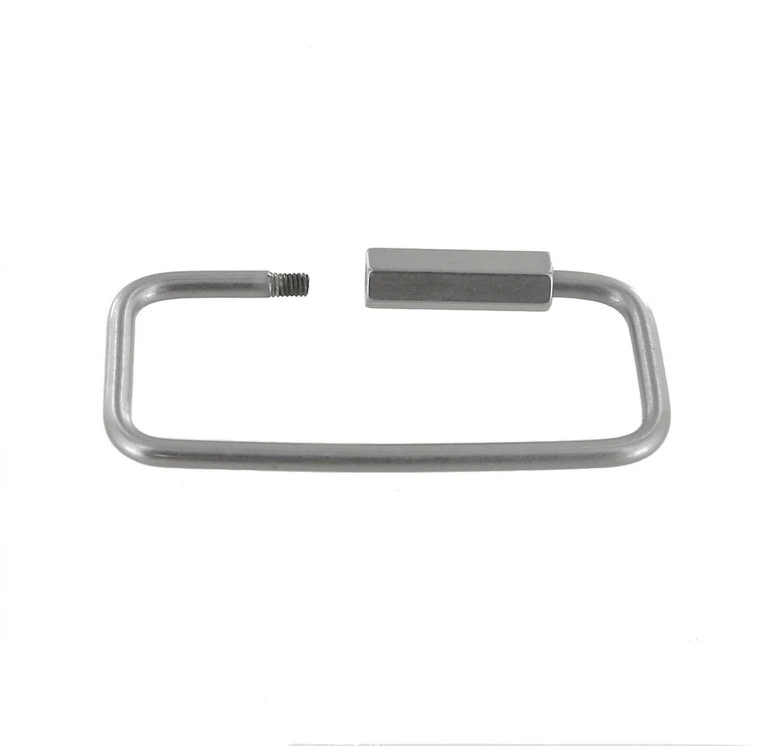 C5205 2-1/8” Nickel Matte, Rectangle Key Ring W/ Spring, Solid Brass-LL 4 C5205 2-1/8” Nickel Matte, Rectangle Key Ring W/ Spring, Solid Brass-LL - Image 2