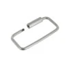 C5205 2-1/8” Nickel Matte, Rectangle Key Ring W/ Spring, Solid Brass-LL -Buckleguy C5205 54 NMR2 57768 93838.1680536447