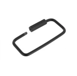 C5205 2-1/8โ PVD Black Matte, Rectangle Key Ring W/ Spring, Solid Brass-LL