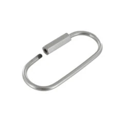 C5206 2-1/4" Nickel Matte, Oval Key Ring W/ Spring, Solid Brass-LL