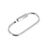 C5206 2-1/4" Nickel Plate, Oval Key Ring W/ Spring, Solid Brass-LL -Buckleguy C5206 57 NP3 52357 03086.1680536388