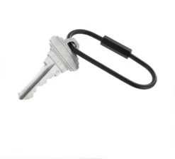 C5206 2-1/4" PVD Black Matte, Oval Key Ring W/ Spring, Solid Brass-LL -Buckleguy C5206 57 PVDBM3 81562.1674594999