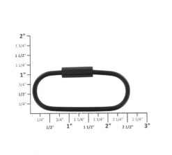 C5206 2-1/4" PVD Black Matte, Oval Key Ring W/ Spring, Solid Brass-LL -Buckleguy C5206 57 PVDBM4 32495.1674594999