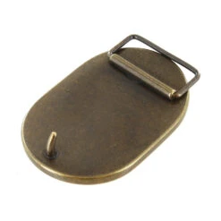 C5344 1 1/2" Antique Brass, Plaque Buckle, Solid Brass-LL -Buckleguy C5344 1I DOEB LL02 84579.1699802637
