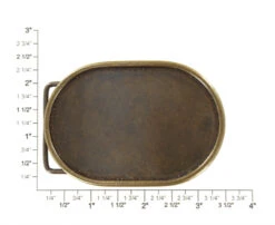 C5344 1 1/2" Antique Brass, Plaque Buckle, Solid Brass-LL -Buckleguy C5344 1I DOEB LL03 28817.1699790354