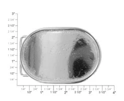 C5344 1 1/2" Nickel Plate, Plaque Buckle, Solid Brass-LL -Buckleguy C5344 1I NP LL01 86378.1699790243