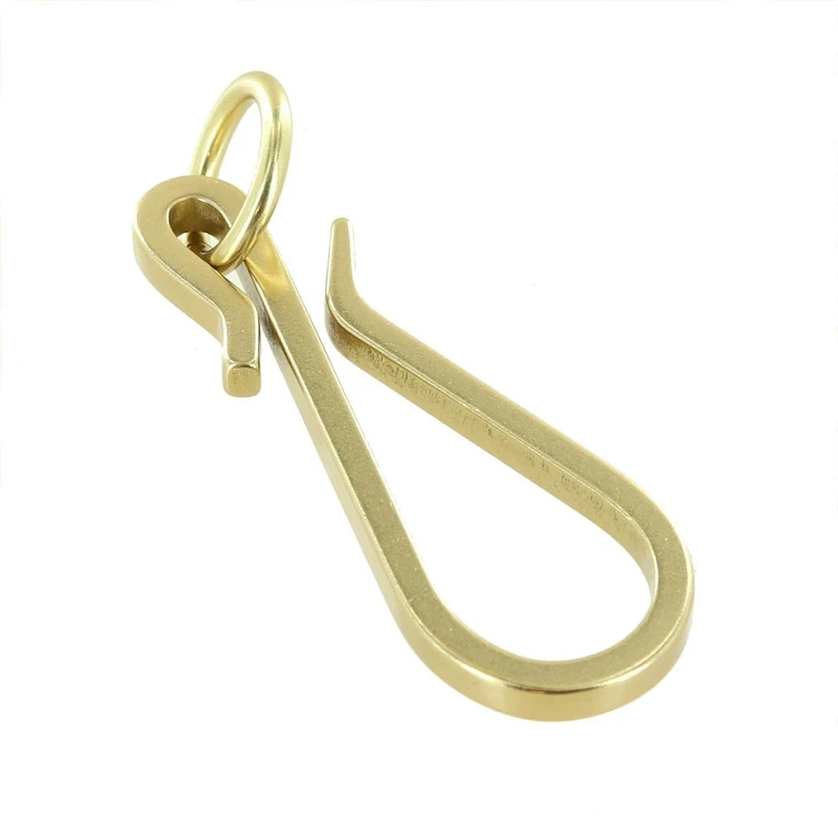 C5462 Natural Brass, Fish Hook Key Chain, Solid Brass-LL 5 C5462 Natural Brass, Fish Hook Key Chain, Solid Brass-LL - Image 3
