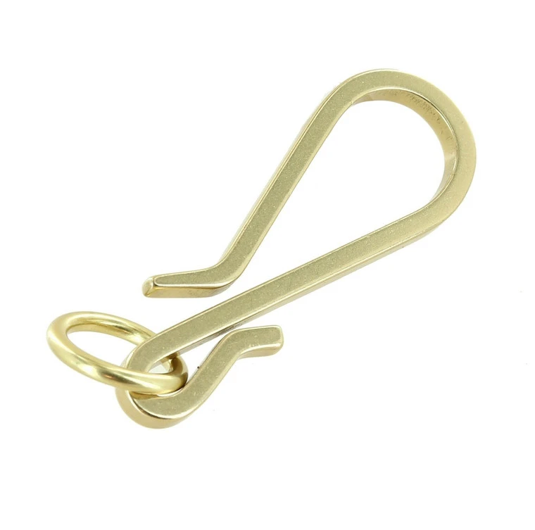C5462 Natural Brass, Fish Hook Key Chain, Solid Brass-LL 3 C5462 Natural Brass, Fish Hook Key Chain, Solid Brass-LL