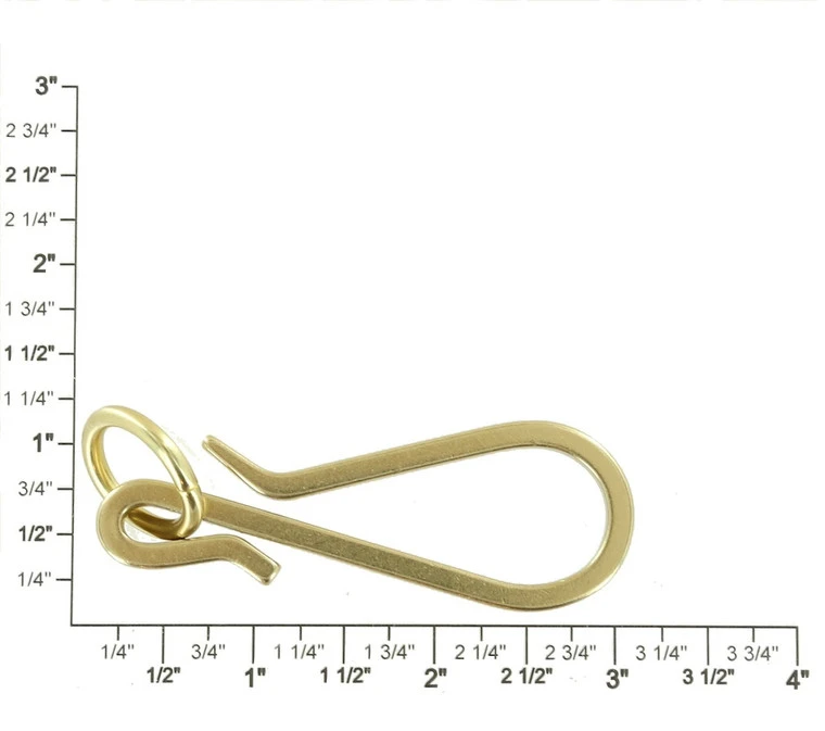 C5462 Natural Brass, Fish Hook Key Chain, Solid Brass-LL 8 C5462 Natural Brass, Fish Hook Key Chain, Solid Brass-LL - Image 6