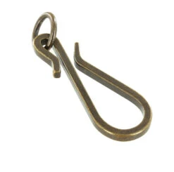 C5462 Antique Brass, Fish Hook Key Chain, Solid Brass-LL -Buckleguy C5462 0A DOEB LL03 01128.1701787213
