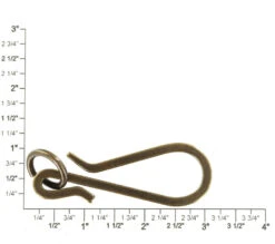 C5462 Antique Brass, Fish Hook Key Chain, Solid Brass-LL -Buckleguy C5462 0A DOEB LL14 59163.1701787208