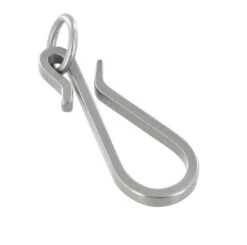 C5462 Nickel Matte, Fish Hook Key Chain, Solid Brass-LL 10 C5462 Nickel Matte, Fish Hook Key Chain, Solid Brass-LL -Buckleguy C5462 0A NMR2 LL03 65214.1701787198